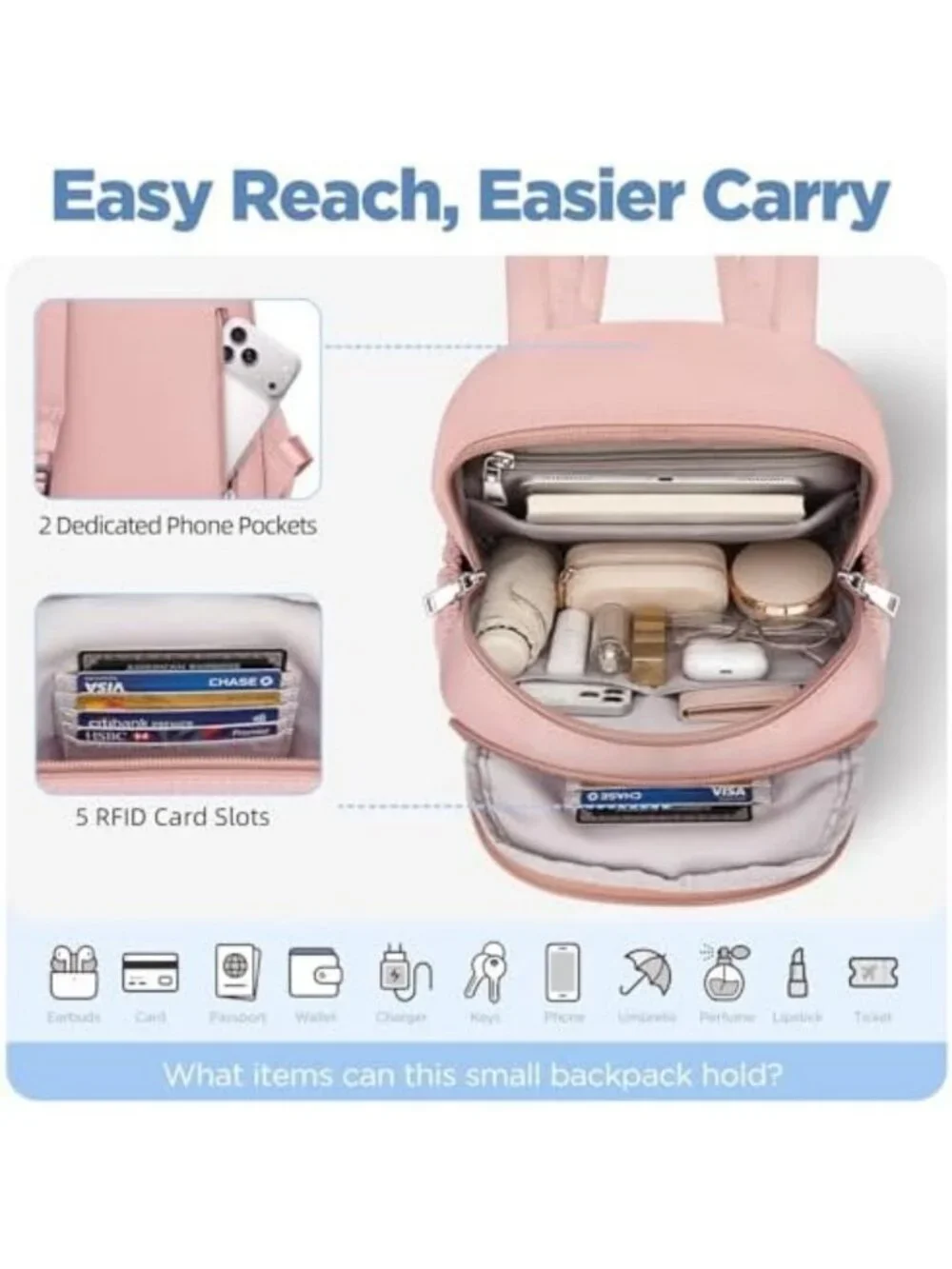 Stylish Anti-Theft Mini Backpack for Women | RFID Small Travel Bag